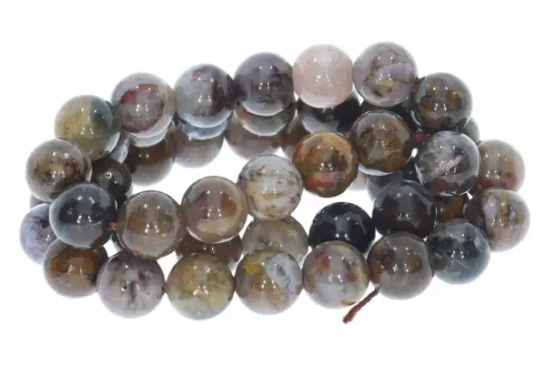 Armband aus Pietersit-Kugeln. Die faszinierende Pietersit Wirkung zeigt sich in den wirbelnden Farben und Mustern dieses Schmuckstücks.